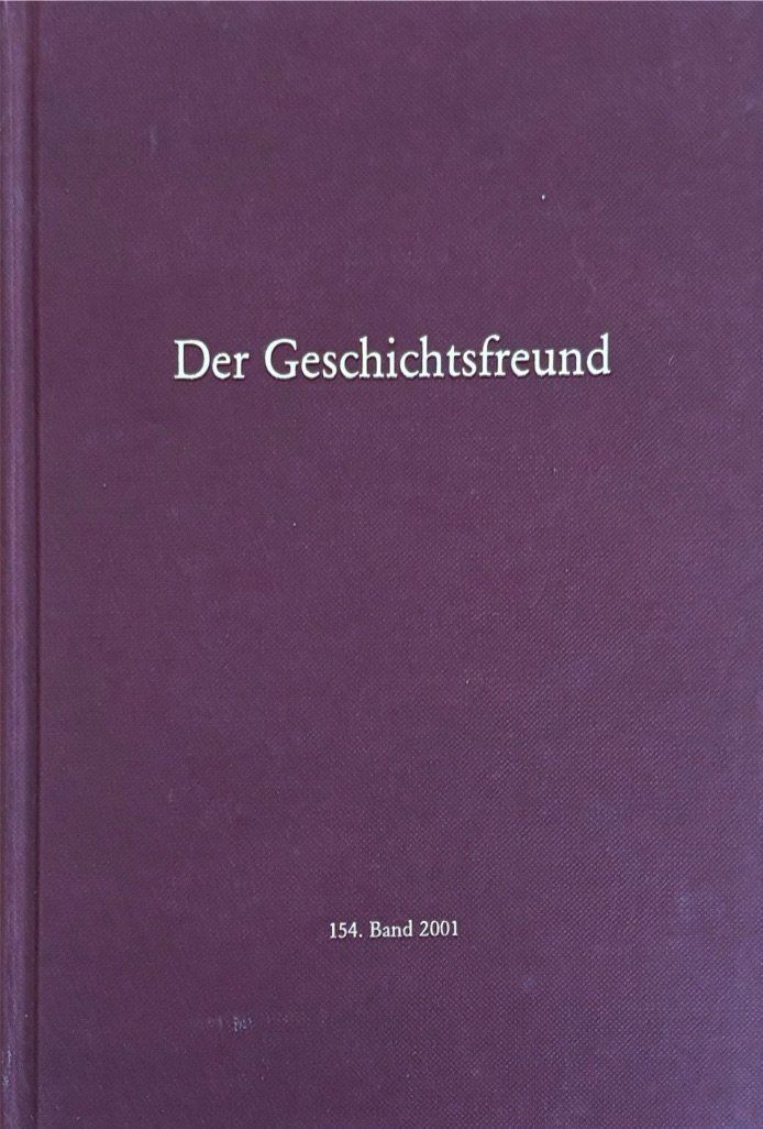 Libri: Der Geschichtsfreund 154. Band – Usato da Sarnen venduto da Livres