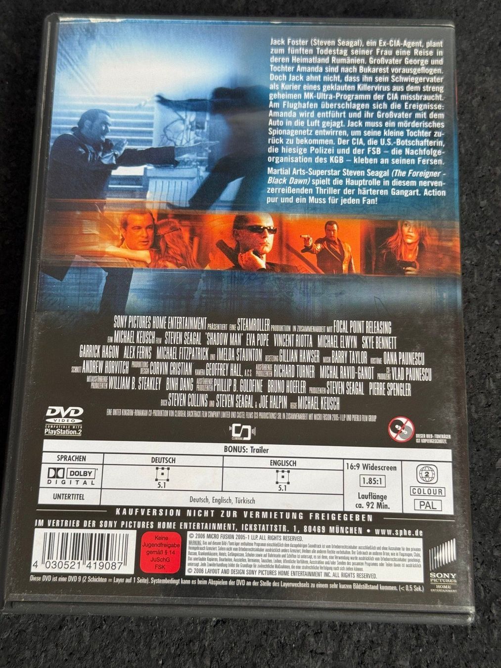 Tous les DVDs: SHADOW MAN "Kurier der Todes" DVD DE/EN Steven Seagal – D'occasion à Fribourg par tschjoly 1