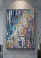 Gemälde Im Netz der Farben handmade 50×70