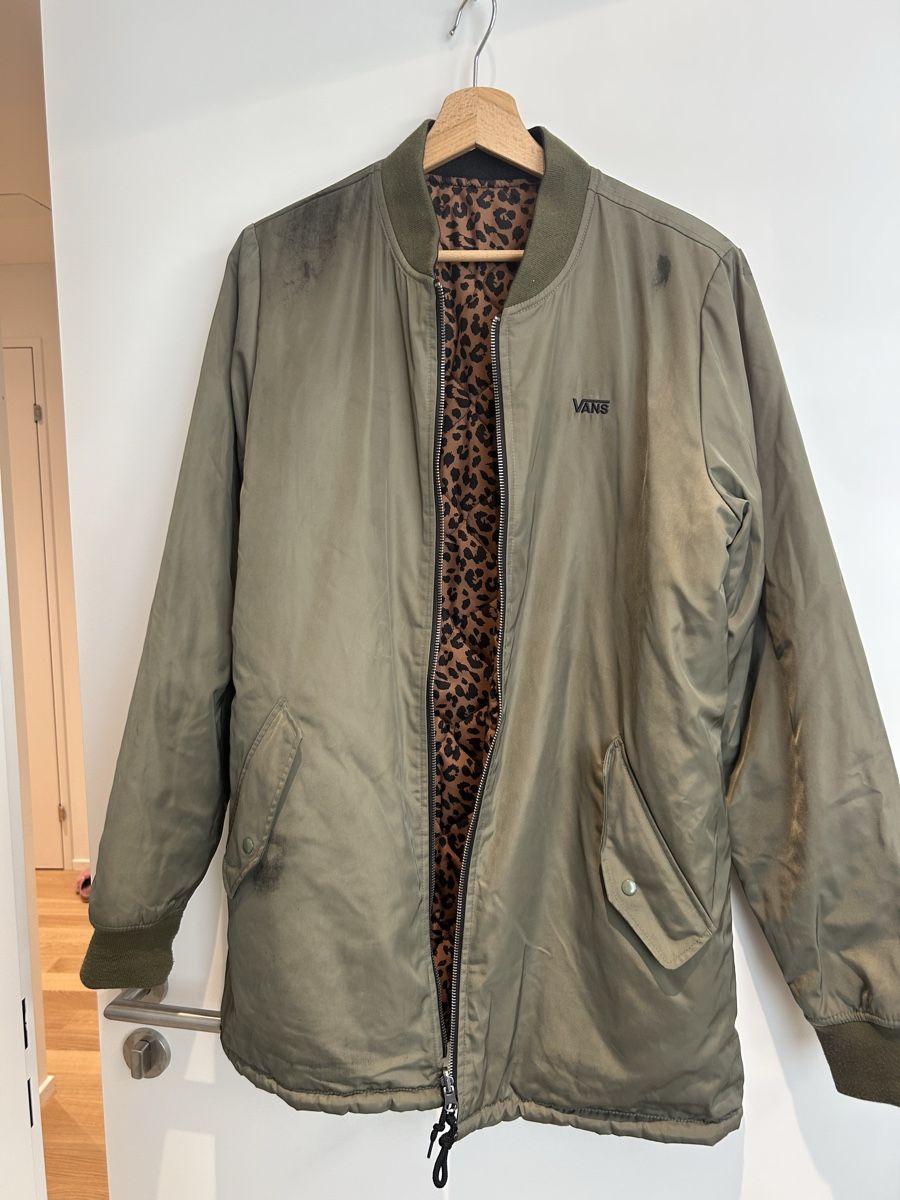 Vans Giacche: Vans reversible jacket olive green leopard print – Usato da Zürich venduto da fan_z5fl 3