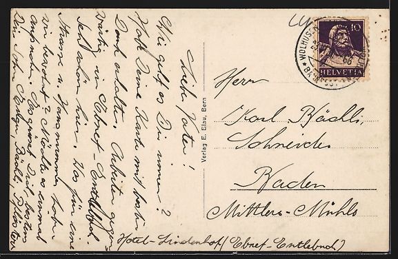 Cartoline postali: Entlebuch, Teilansicht mit Bahnhof und K – Usato da Berlin venduto da bartko-reher 1