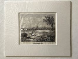 Stahlstich - "Wien von Westen" - Jahr 1838