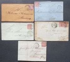 NORDDEUTSCHER BUND: 12 Poststücke aus 1868–1871