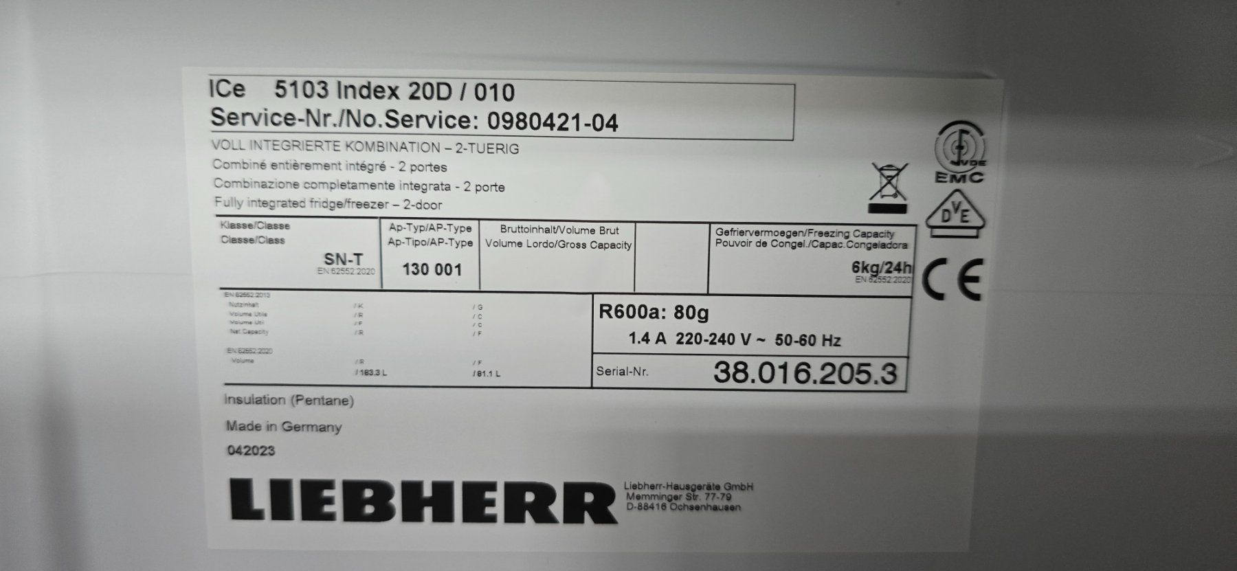 Liebherr Frigoriferi: Kühlschrank Liebherr – Usato da Frauenfeld venduto da AngyS 2