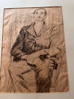 Orig. Kreidezeichnung L. Crippa 1945 Passepartout signiert