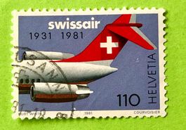  Nr.653 Sonderpostmarken 50 Jahr Swissair GESTEMPELT 1981  ﻿