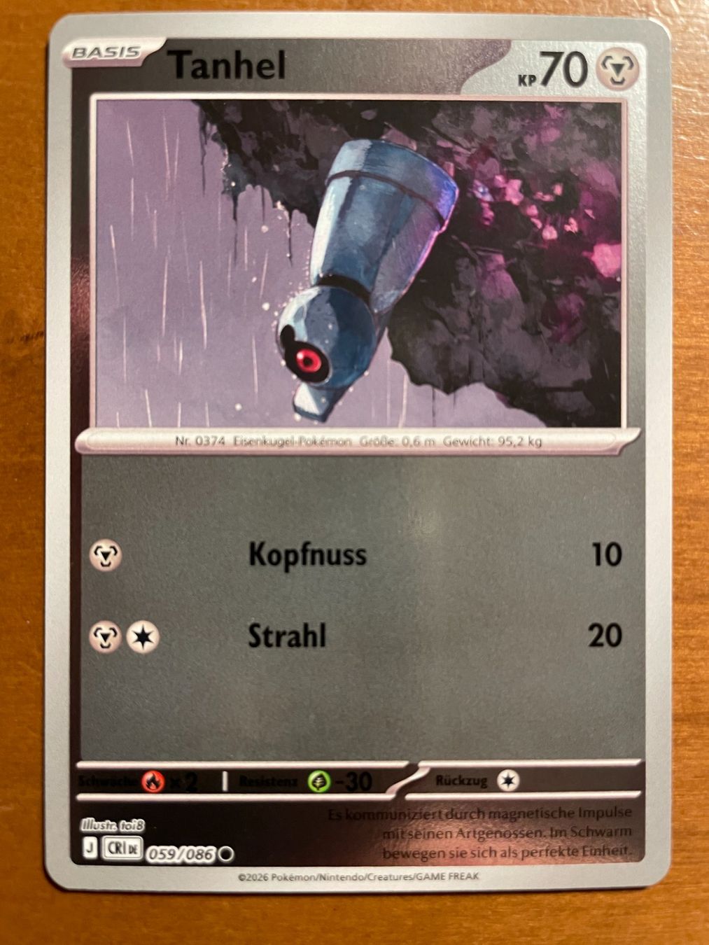 Pokémon Carte collezionabili: Pokemon Tanhel Reverse (Versand gratis) – Nuovo (secondo la descrizione) da Chur venduto da Angerson