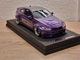 Modellauto BMW M4 Liberty Walk violett limitiert 31/55