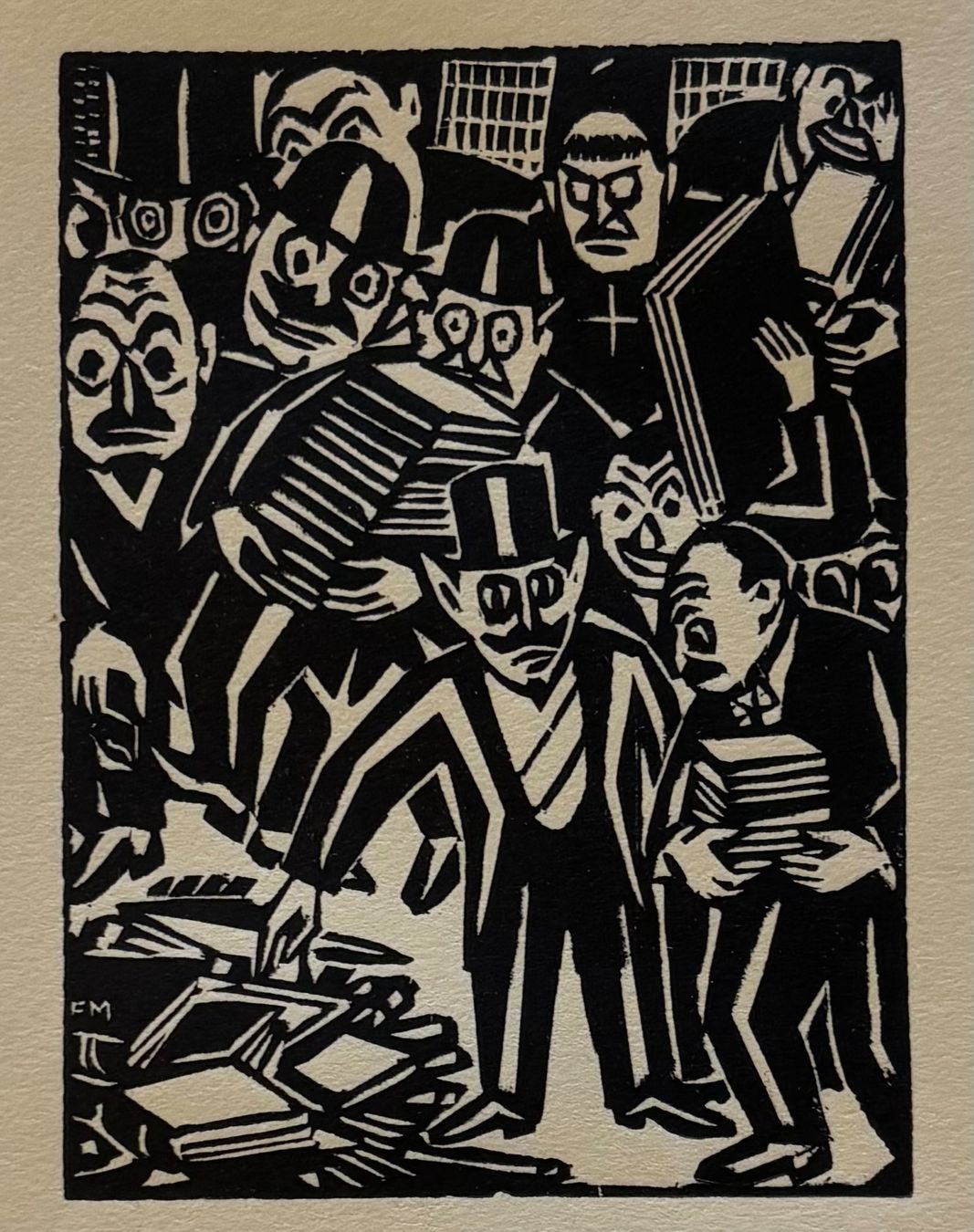 Xilografie: Frans Masereel, Holzschnitt, 1927 – Usato da Frauenfeld venduto da Merk52