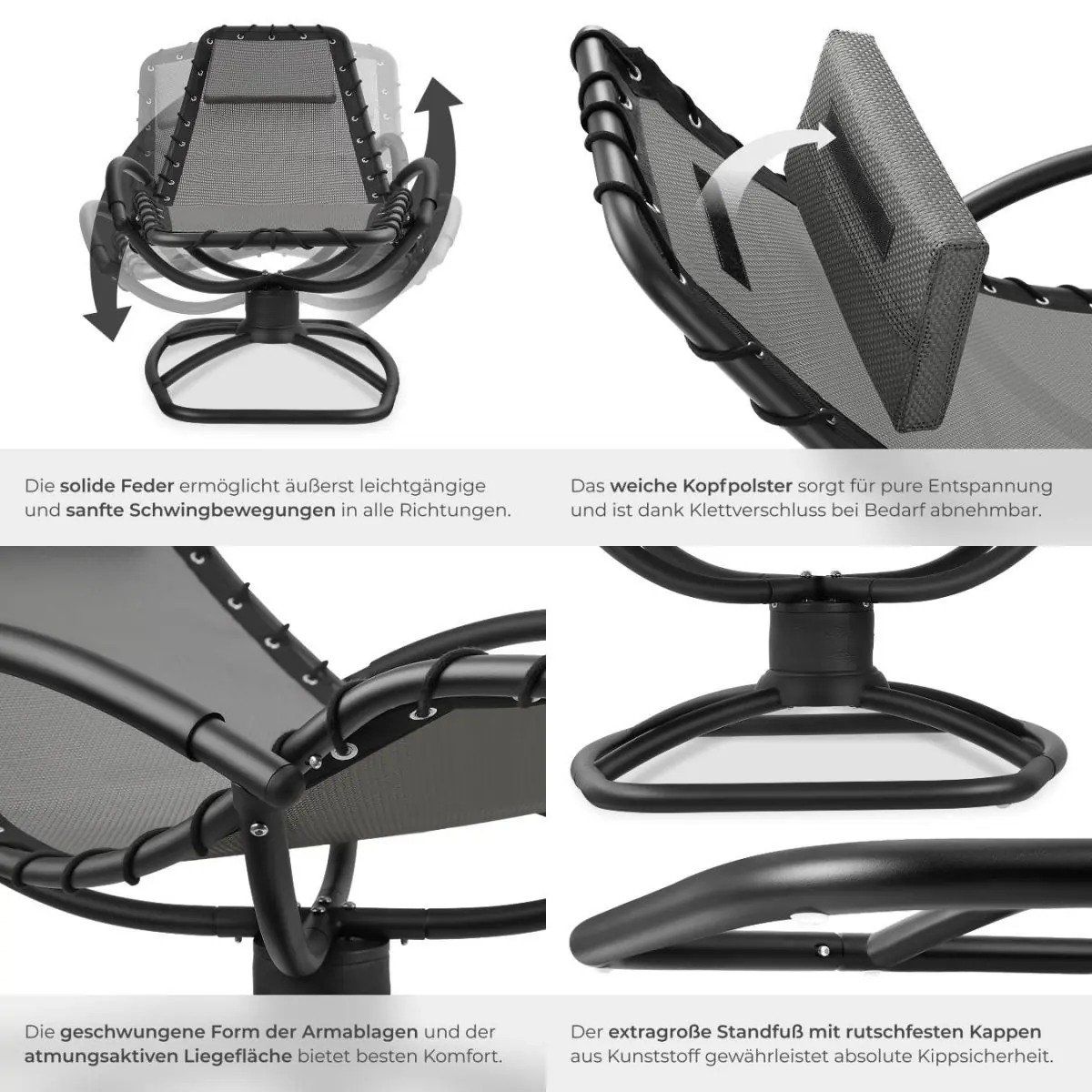 Liegen & Liegestühle: Gartenliege ergonomisch mit Schwingfunktion VELTORINA – Neu und originalverpackt aus Lachen SZ von sw3zzy 4