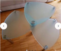 Beweglicher Milch-Glas Salontisch