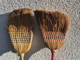 2er Set Reisbesen / Strohbesen – Ideal für Garten & Terrasse