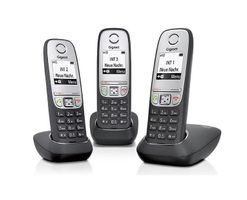GIGASET A415 TRIO SCHNURLOSTELEFON SET 3 MOBILTEILE DECT NEU