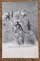 Passage d’une Crevasse. – Route Mont-Blanc - Gletscherspalte