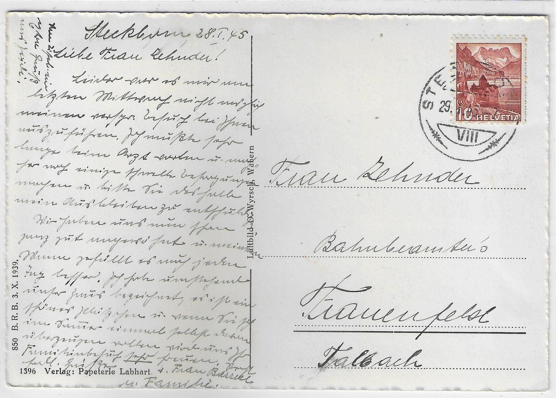 Cartoline postali: Fliegeraufnahme Steckborn – Usato da Ettingen venduto da Kartenplanet 1