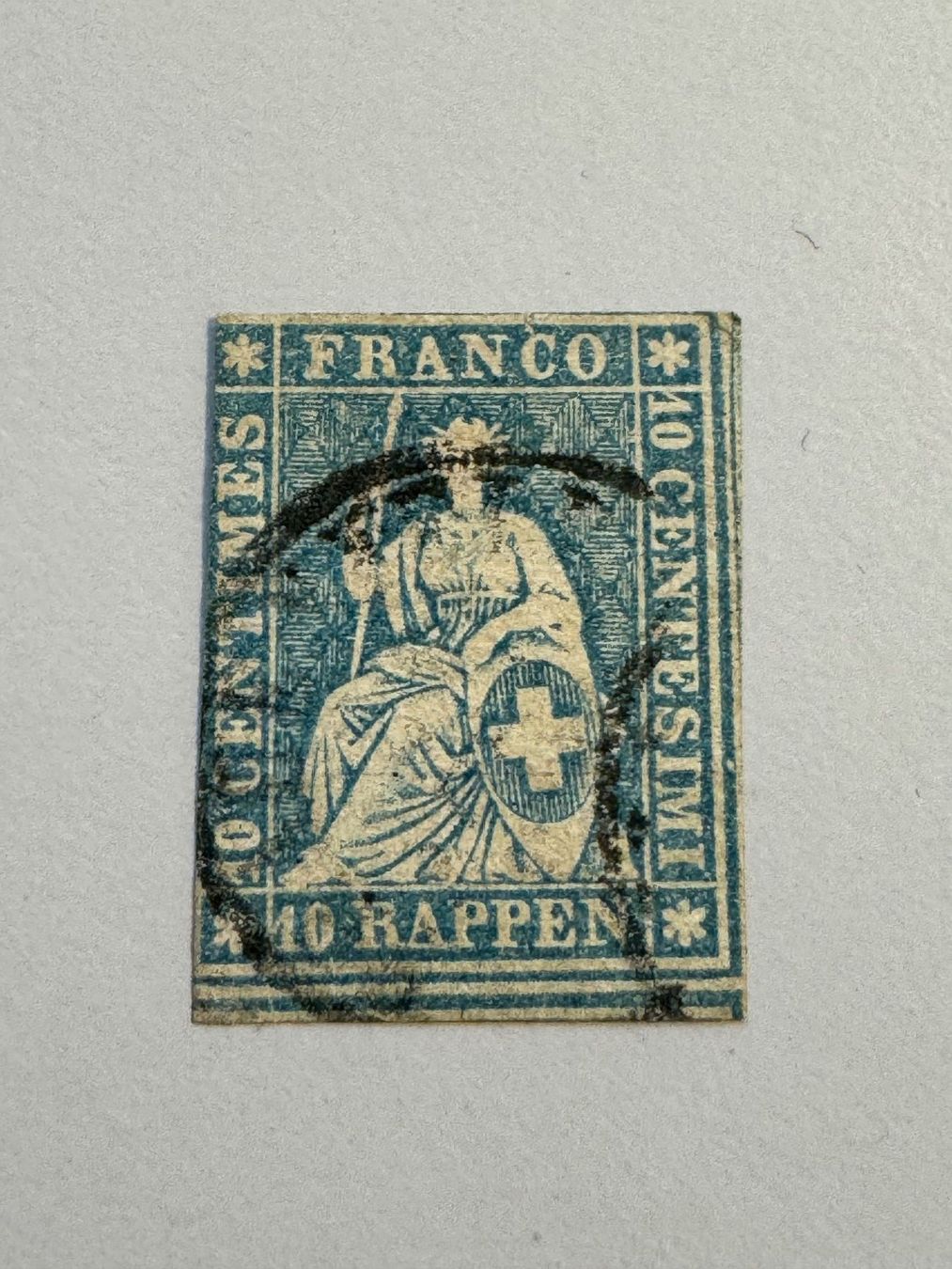 Alle Briefmarken: Strubel 10Rp, gestempelt – Gebraucht aus Küssnacht am Rigi von POSTOMASTER