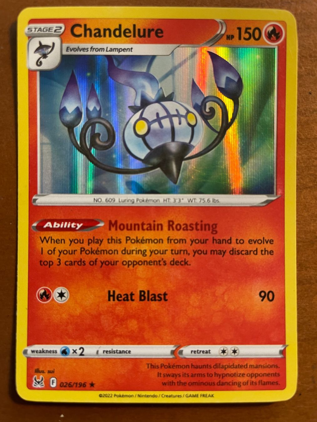 Pokémon Carte collezionabili: Pokemon Chandelure Holo (Versand gratis) – Nuovo (secondo la descrizione) da Chur venduto da Angerson