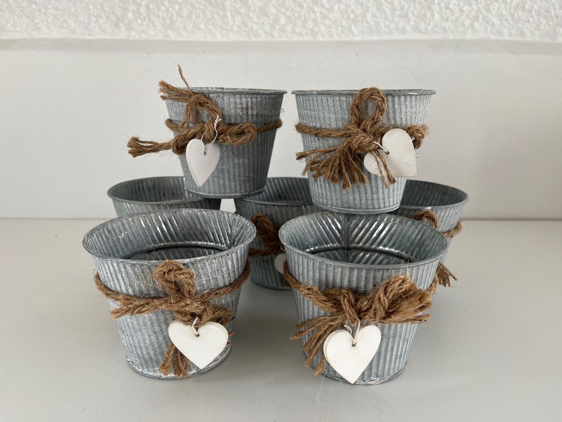 Tutte le decorazioni: 7 Stk. Blechtöpfchen – Usato da Wetzikon ZH venduto da seli03