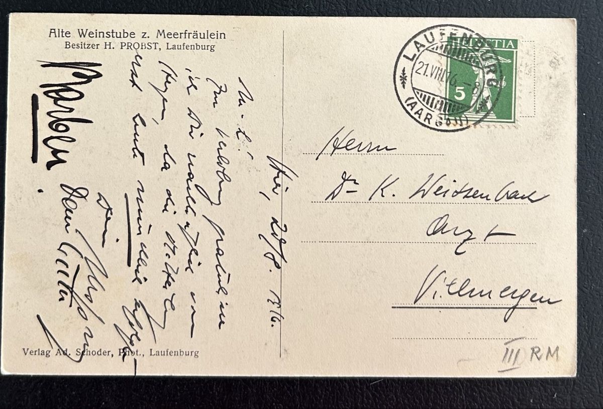 Cartes postales: Laufenburg Alte Weinstube  – D'occasion à Horw par Tellbub 1