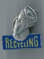 Plaketten & Abzeichen: Recycling Pin – Gebraucht aus Zürich von t24_de