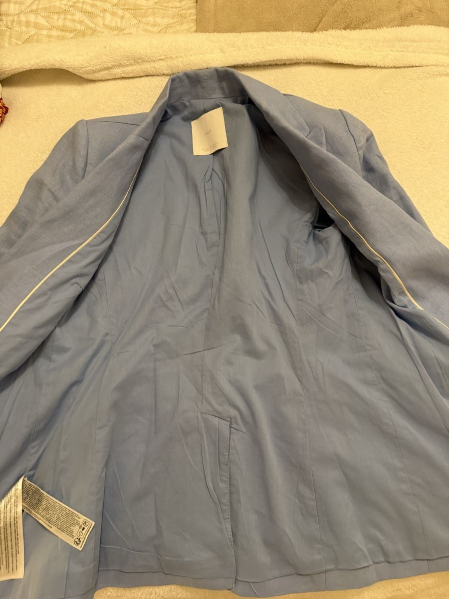Mango Giacche: MNG Leinen Blazer, hellblau – Nuovo (secondo la descrizione) da St. Moritz venduto da ari_9fcv 6