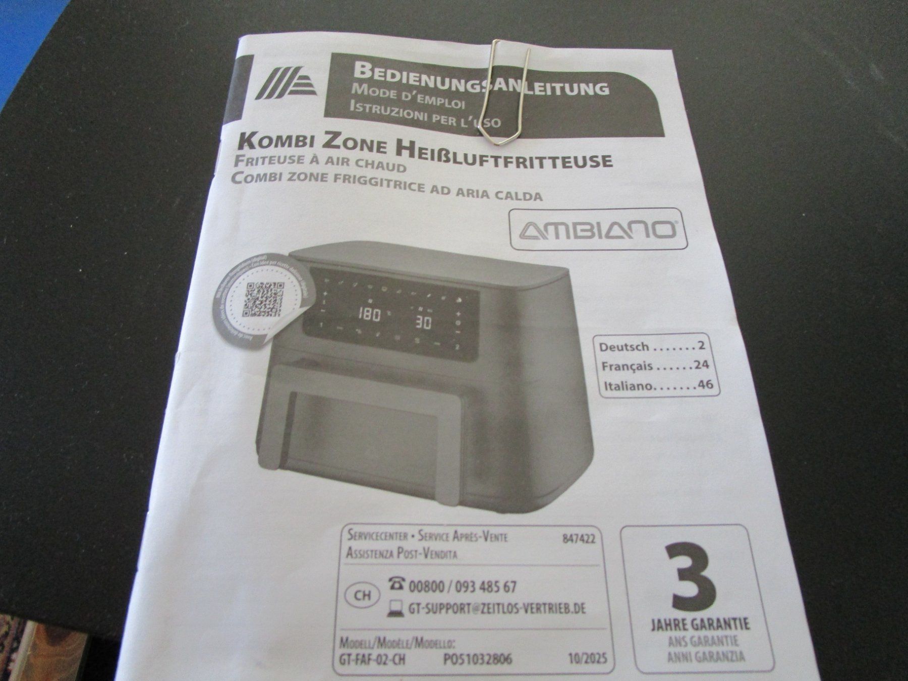 Ambiano Elettrodomestici da cucina: Heissluft-Fritteuse – Usato da Birmenstorf AG venduto da Edelweiss25 2