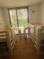 Kinder Hochbett 90x200 mit Schreibtisch, Regal, Schubladen