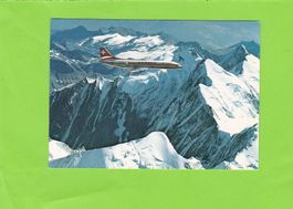 Swissair caravelle über den Schweizer Alpen
