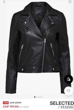# WOMAN - Echtlederjacke Gr. 34 NP 220 - SELECTED FEMME #