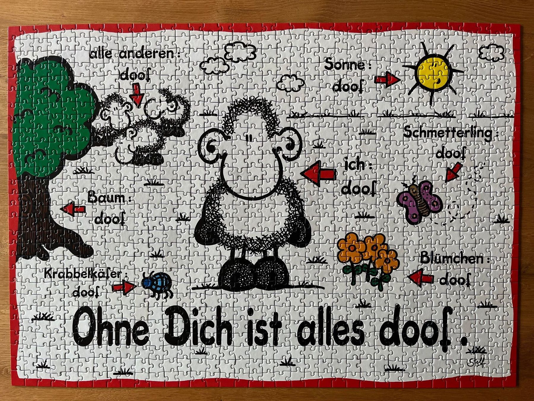 Ravensburger Puzzle: Sheepworld Puzzle "Ohne Dich ist alles doof" – Usato da Zürich venduto da Gurkis 1