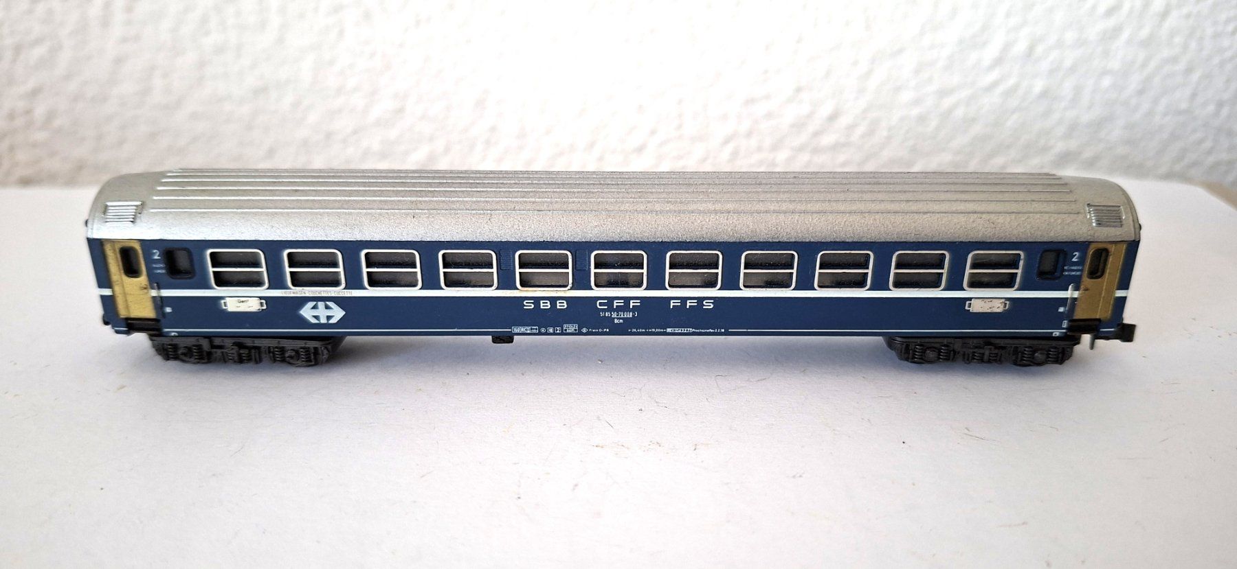 Trix Modelleisenbahnen: Minitrix Bcm blau SBB – Gebraucht aus Biberist von Ntrains 2