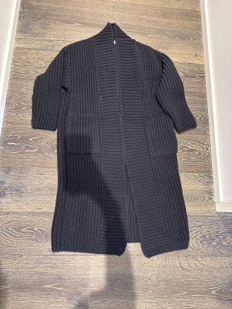 Damen Bruno Manetti Wolle Cardigan Strickjacke in Schwarz