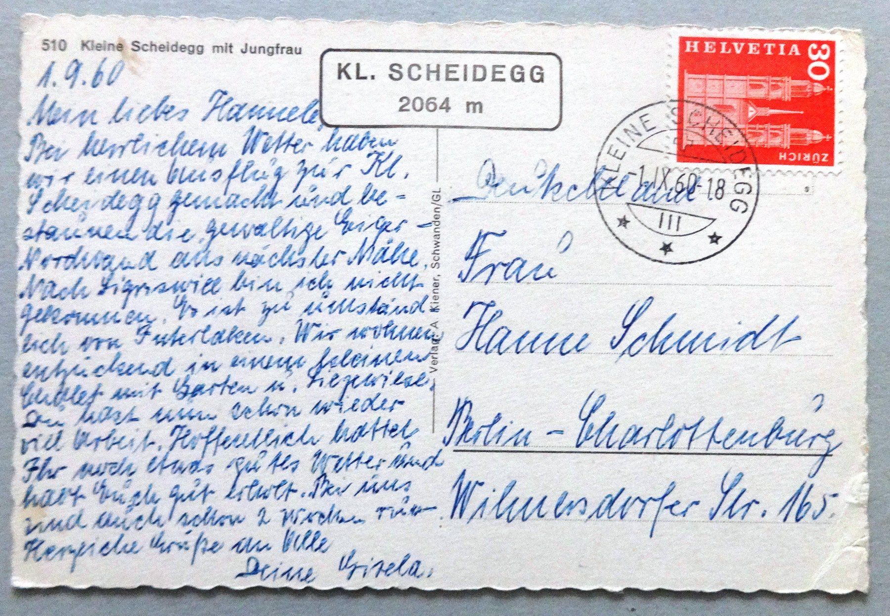 Cartes postales: Kleine Scheidegg mit Jungfrau – Défectueux à Fétigny par Billy2miny 1