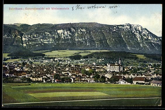 Ansichtskarten: Solothurn, Generalansicht mit Weissenste – Gebraucht aus Berlin von bartko-reher