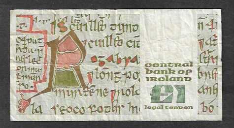 Banconote: Ireland  1  Pound  1984  Gebraucht – Usato da Gordola venduto da coinsandnotes 1