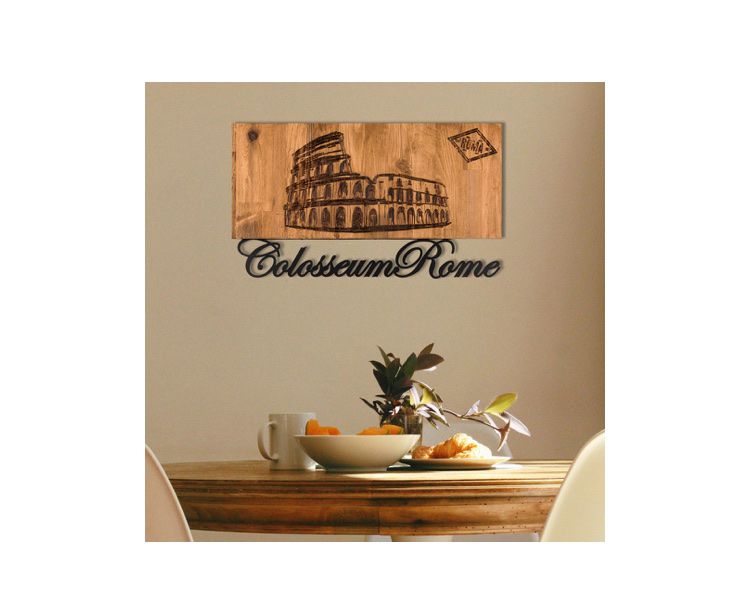 Poster & Bilder: Holzbild mit Motiv Coloseum Rome – Gebraucht aus Klosters von tin_k7qd 1
