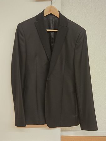 Emporio Armani Black Blazer, Size 48, smoking jacket 