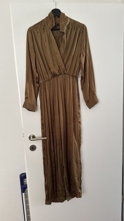 Zara Jumpsuit Olivgrün aus Satin Grösse XS 