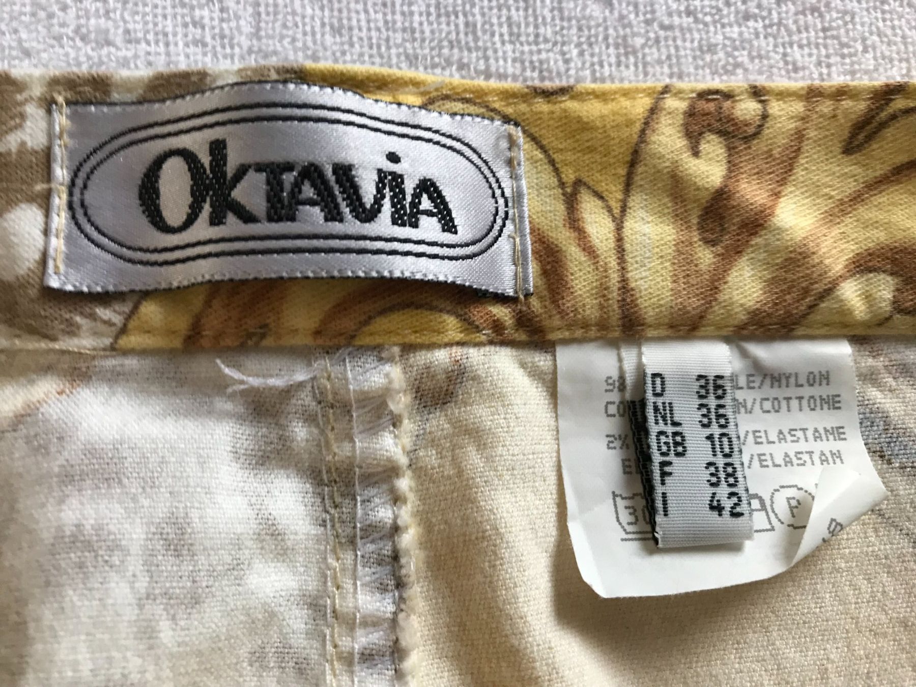 Gonne: Oktavia Rock Gr. 36 Gelb Muster Sommerrock Mini Jupe Top – Nuovo (secondo la descrizione) da Brunnenthal venduto da Eco07 2
