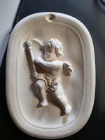 Harfe Engel Kinder Stukatur Relief Gips Bild Dekoration