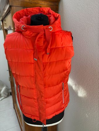 Gilet, orange Gr. M mit Kapuze