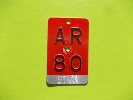 Velonummer / Fahrradnummer AR 80
