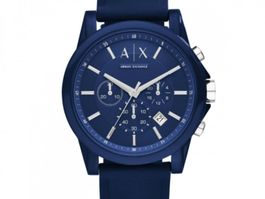 Armani Exchange Herren Armbanduhr, blau,