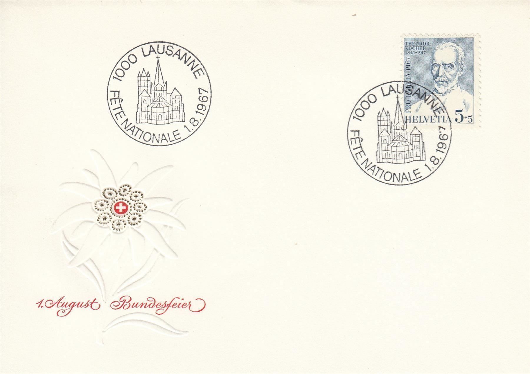 Alle Briefmarken: 1967 Bundesfeier Lausanne Pro Patria – Gebraucht aus Spreitenbach von Mustang_1105
