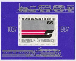 Österreich Block 150 J. Eisenbahn **