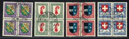 Pro Juventute 1926 4er-Block ⊞ Satz gest. ʘ J37-J40 Kat. 215