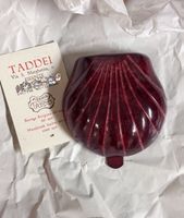 Taddei Firenze Leather Shell purse -Spotted Burgundy Red