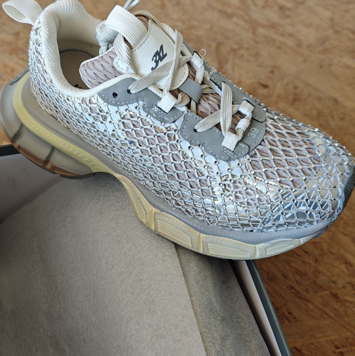 Scarpe da donna: Glitzer Sneaker Damenschuhe, Grösse 39, NEU – Nuovo e nell'imballaggio originale da Schönenwerd venduto da Pearlwhite