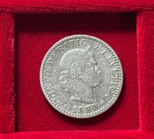 Schweiz 20 Rappen 1898 B  Libertaskopf