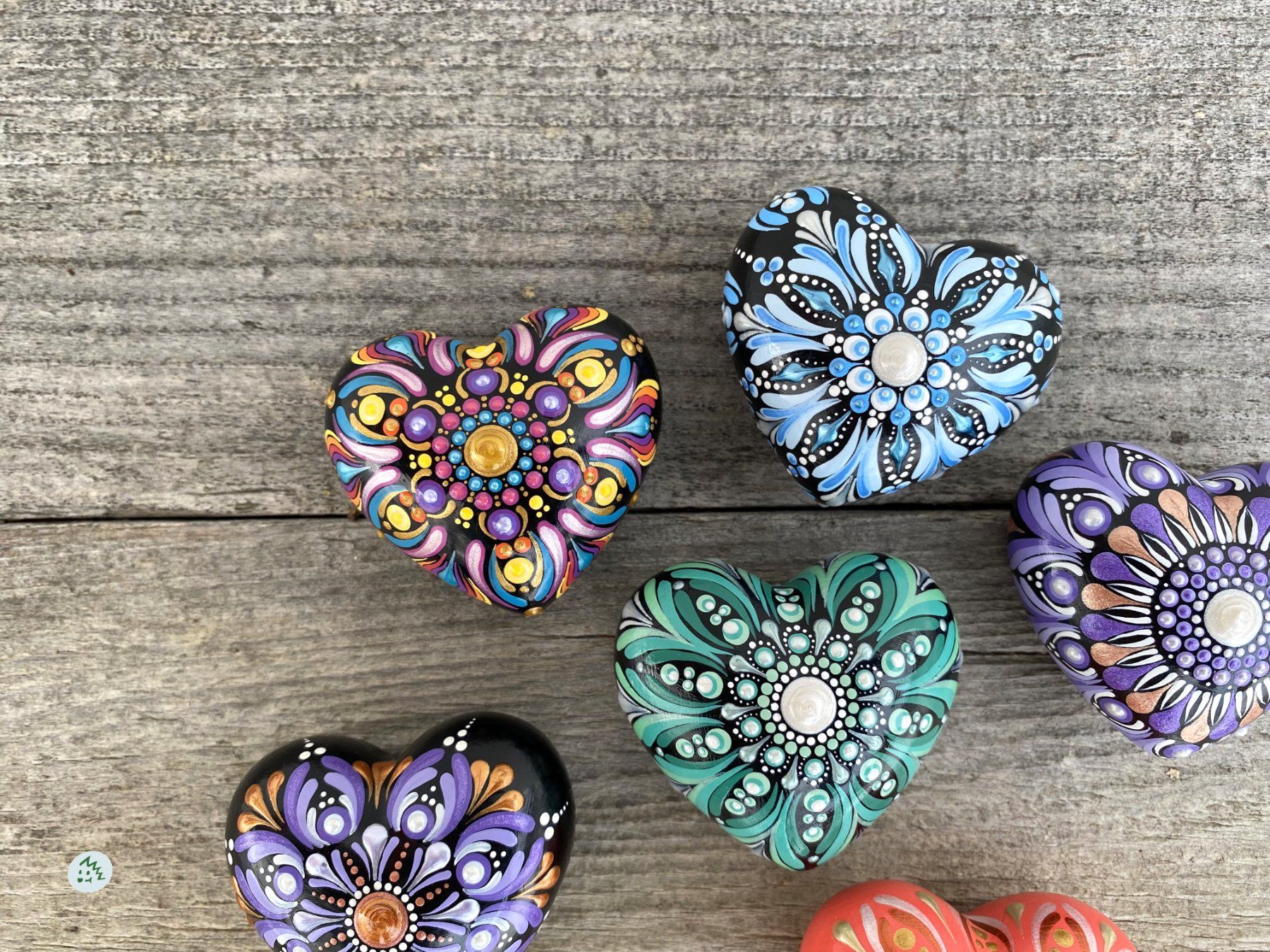 Tutte le decorazioni: Mandala Herz, Muttertag, Herz aus Gips bemalt, Geschenk – Nuovo e nell'imballaggio originale da Fanas venduto da Omibia 1
